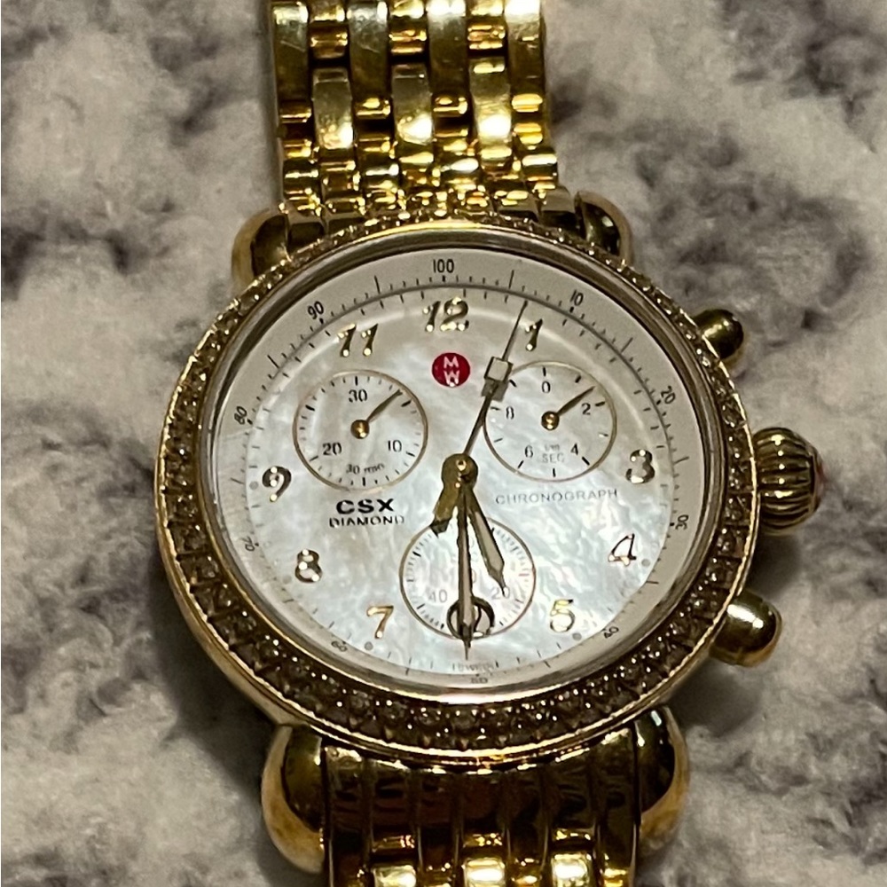 Michele CSX watch with Diamond Trim